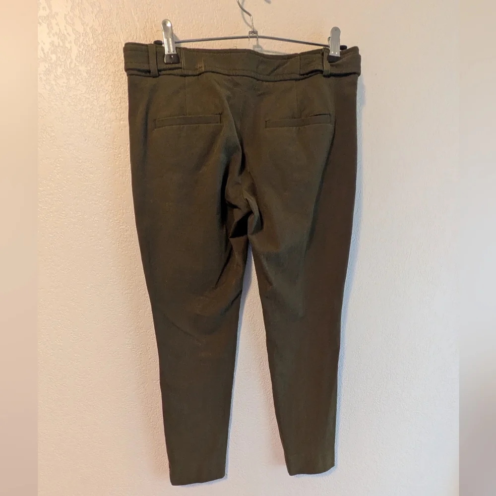 Banana Republic Olive Green Cropped Sloan Pants Size 0 - Picture 2 of 4